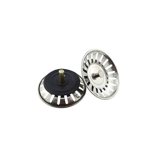 2pcs 8 Cm Universal Basket Buckle Kitchen Sink Filter Stainless Steel Filter Double Layer Drain Drainer Plug for Kitchen and Bathroom