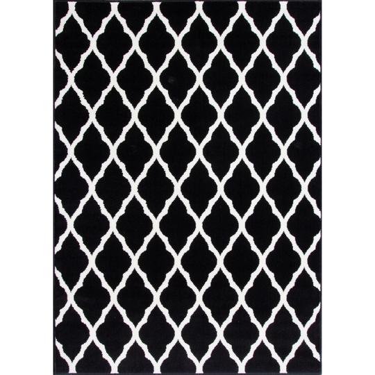 Fyffe Tufted Black Rug