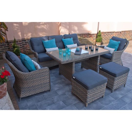 Graciela 7 Seater Dining Set with Cushions