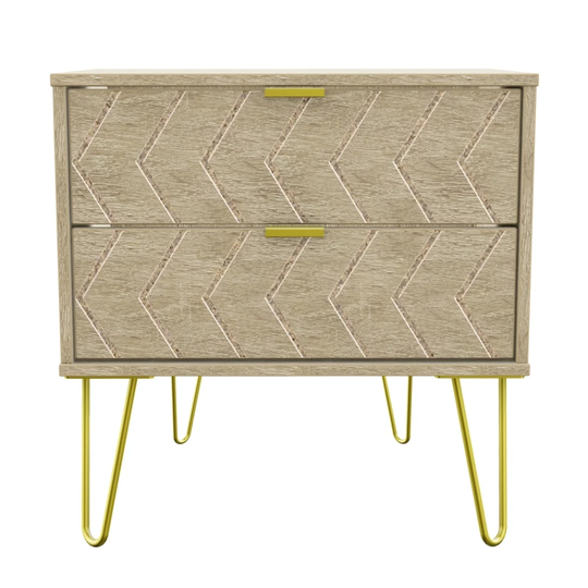 Paxtonville 2 Drawer Bedside Table
