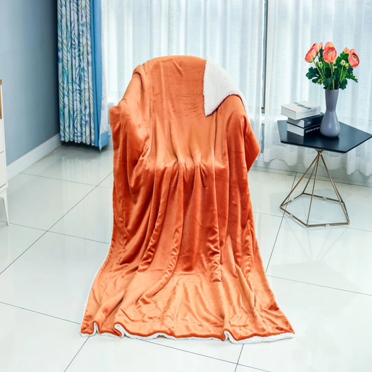 Sherpa Reversible Throw Blanket