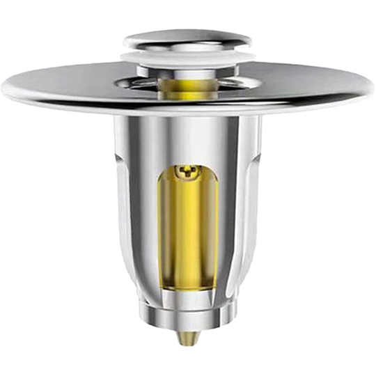 Superseller - Pop-Up Drain Filter Bathroom Sink Stopper Stainless Steel Sink Drain Filter Washbasin Drain Strainer Hair Catcher - Silver
