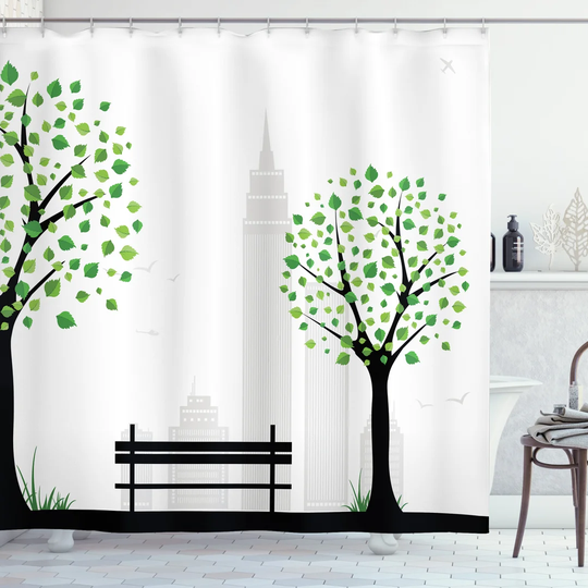 Bobbey 13 Piece Polyester Shower Curtain Set