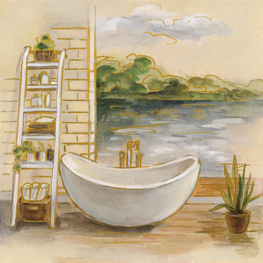 Spa by the Lake II by Silvia Vassileva - Wrapped Canvas Painting Print