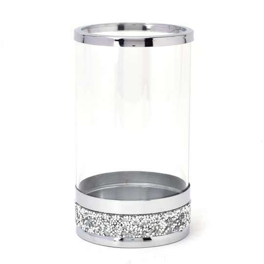 Fairmont Park® Glass Candle Holder With Diamante Base 10Cm