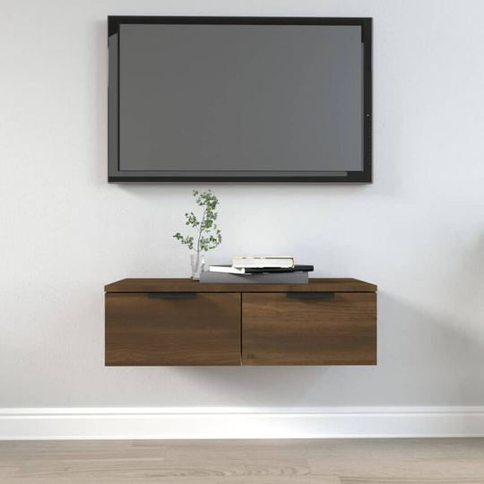Wall Cabinet Brown Oak 68x30x20 cm Engineered Wood