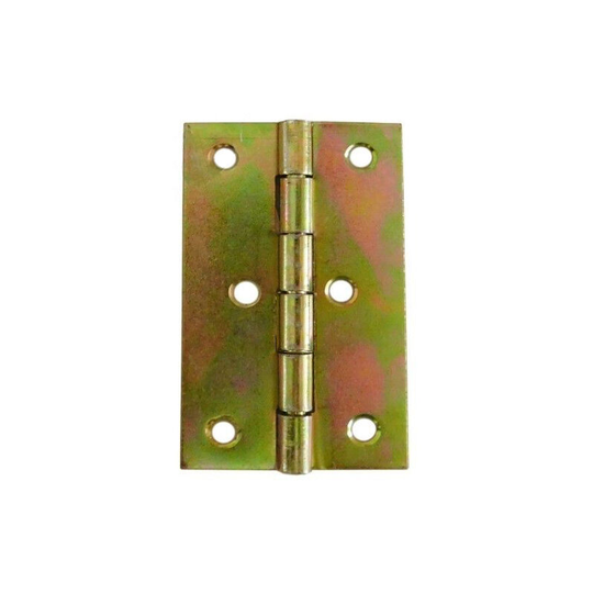 Folding Closet Cabinet Door Butt Hinge Brass Plated - Size 43 x 60mm - Pack of 5