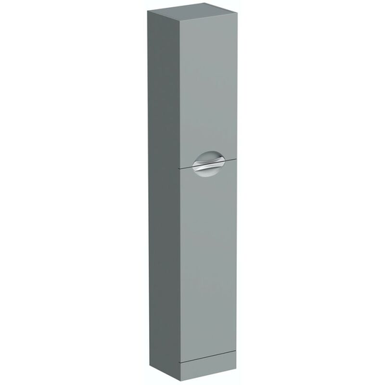 Elsdon stone grey slimline tall storage unit 1900 x 350mm - Grey - Orchard