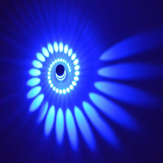3 watt led wall light, aluminum wall light, bathroom light, modern wall light, dimmable, blue light
