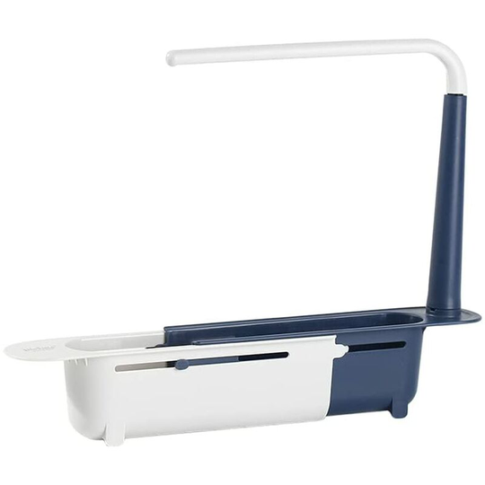 Telescopic sink drain, Sponge storage shelf, Telescopic kitchen sink shelf, Telescopic sink shelf