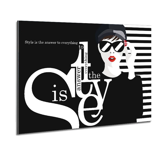 Style is the Answer - Unframed Graphic Art on Metal