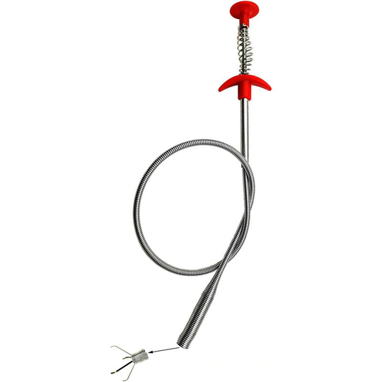60CM Spring Pipe Dredging Tool, Drain Snake Hair Clog Remover Cleaning Tools Domestic Hair Cleaner for Kitchen Sink, Bathroom, Toilet - Litzee