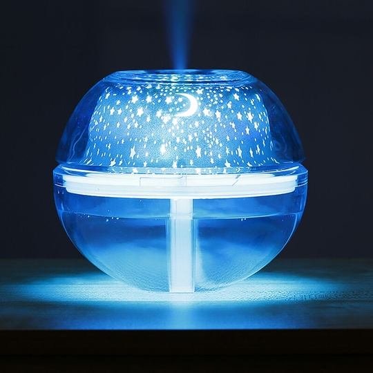Asupermall - 500ml Large Capacity Cool Mist Humidifier Essential Oil Diffuser Starlight Projection Night Light,model:Gold - Gold