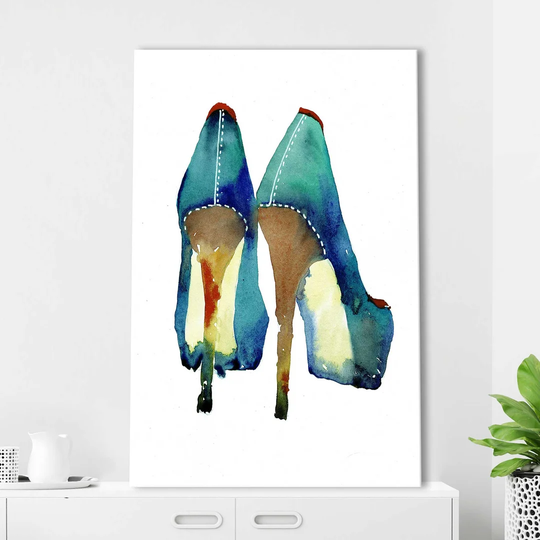 Heels 1 - Wrapped Canvas Painting