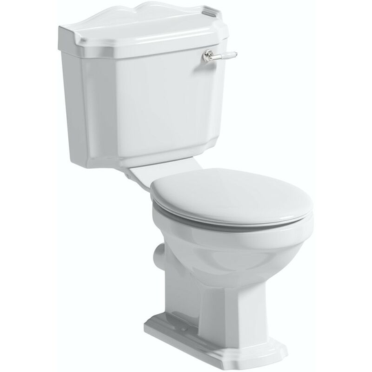 Orchard Winchester close coupled toilet with standard close plastic seat - White