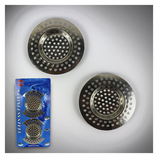 Set of 2) - Shower Hair Catcher 7.5 x 7.5 cm, Shower Hair Filter 90 Holes, Kitchen Sink Grid, Kitchen Accessory, Bathroom, Kitchen