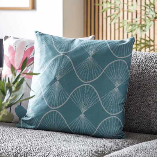 Fischer Cushion Teal Grey 550X550mm