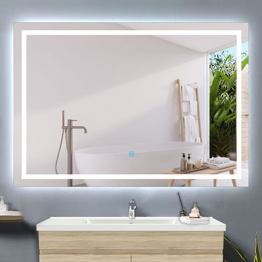 Acezanble - 1000x600 Large Illuminated Bathroom Mirrors with led Lights,Wall Mounted,IP44