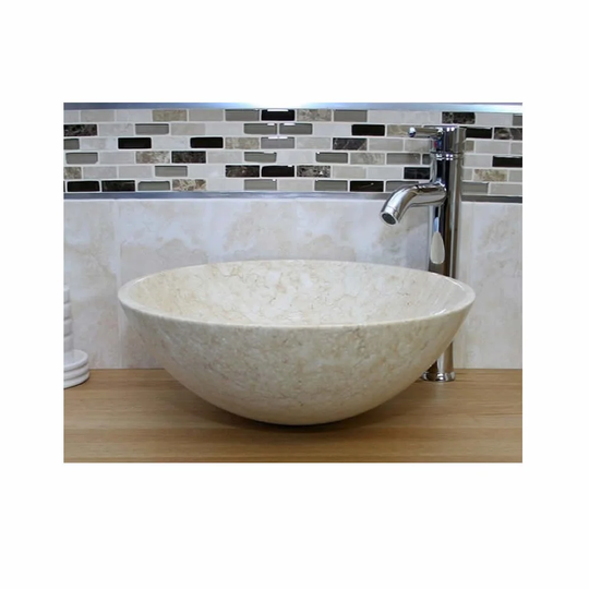 Berrin Stone Handmade Round Bathroom Sink