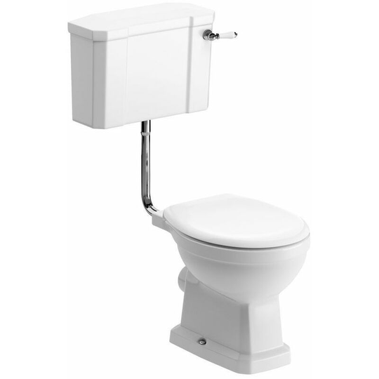 Aphrodite Low Level Toilet with Lever Cistern - Soft Close Seat - Signature