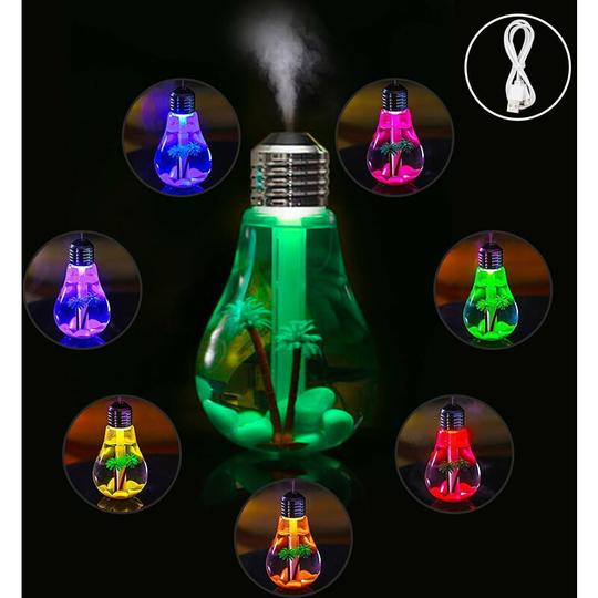 Betterlifegb - usb Mist Humidifier, 400ml Colorful Night Light Humidifier Air Humidifier Lamp with usb Cable Pebble and Tree