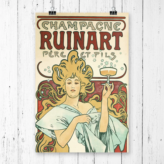 'Champagne Ruinart' by Alphonse Mucha Graphic art