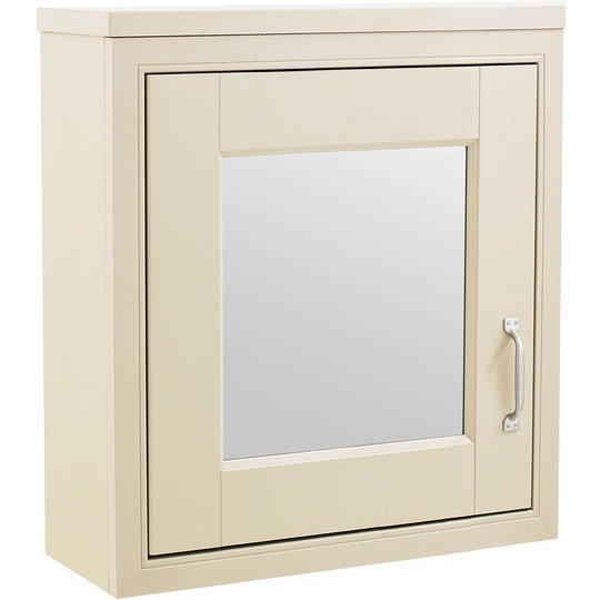 Chiltern Traditional 500mm 1 Door Mirror Cabinet Ivory