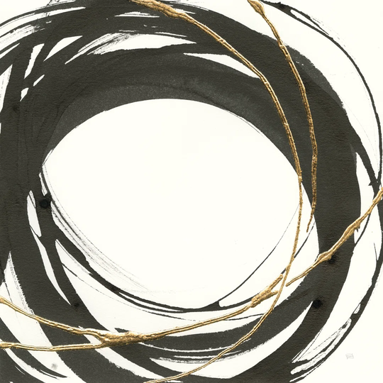 Gilded Enso III by Chris Paschke - Wrapped Canvas Graphic Art