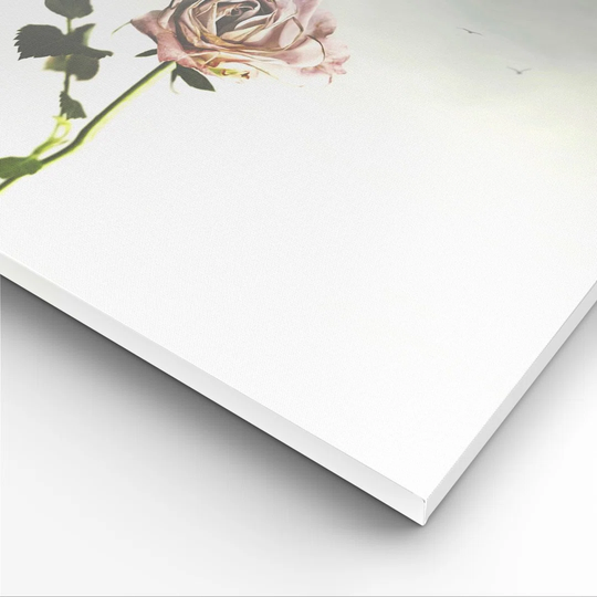 Rose Birds Sky - 4 Piece Wrapped Canvas Photograph