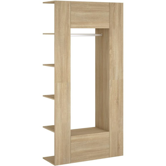 Hallway Cabinets 2 pcs Sonoma Oak Engineered Wood Vidaxl Brown
