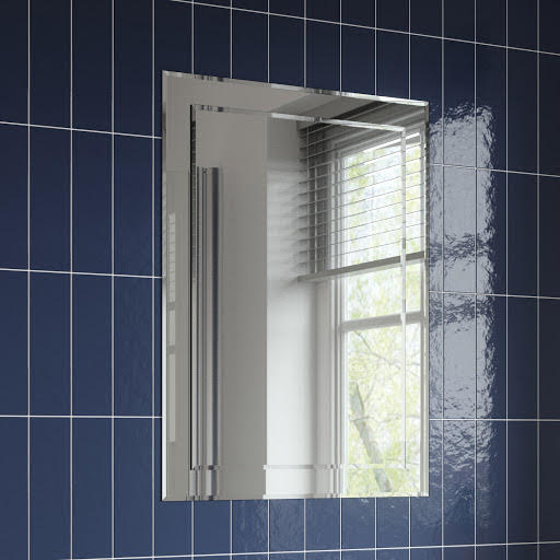 Alpine Specto Rectangular Bevelled Edge Bathroom Mirror 700 x 500mm