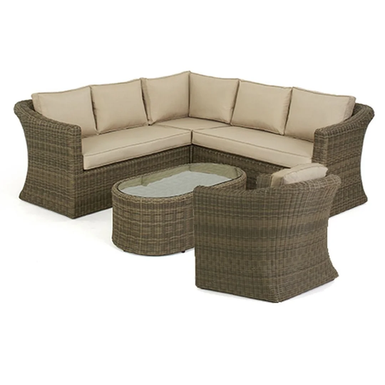 Mombert Small Rattan Corner Group - with Armchair