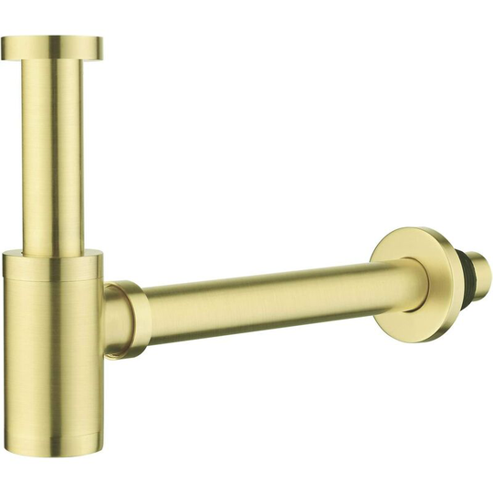 Swyeoot - Brass Sink Trap, Universal Design Trap 1 1/4 x 32mm, Adjustable Anti Odor Gold, Brushed Gold