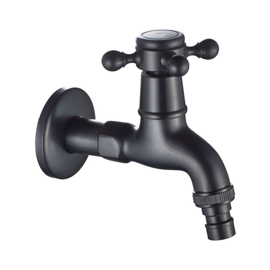 For cold water with monochommand G1 / 2 interface - Wall mounted mounted washbasin faucet (black)