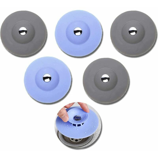Set of 6] Bath Plugs & Filters, Kitchen Sink Plugs, General Purpose Silicone Drain Filters, Bathroom & Kitchen Drain Filters