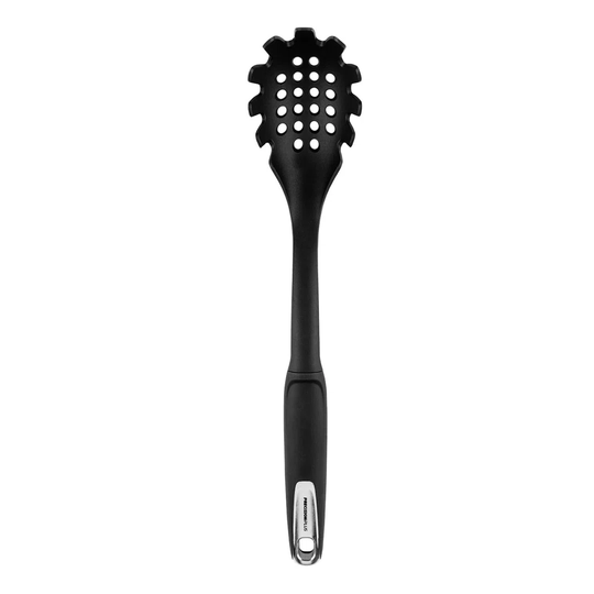 Tower T832185 Precision Plus Nylon Pasta Server With Hanging Loop, Softtex Handle, Black
