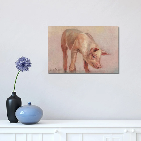 Little Pig by Annette Schmucker - Painting Print on Canvas