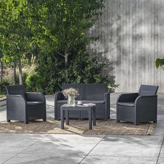 Keter Garden 2-Seater Sofa Rosalie Graphite