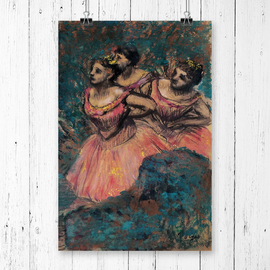 'Three Dancers' by Edgar Degas Printing Print