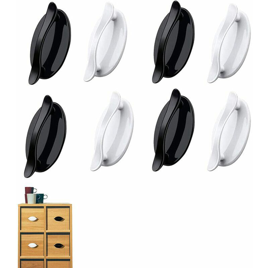 Morejieka - 8 Pieces Auto Adhesive Door Handle, Window Handle Auxiliary Handle Sticker Drawer Handle For Doors and Windows Cabinet Drawer Furniture