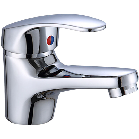 Bathroom Sink Faucet Single Handle Brass Kitchen Basin Faucet Ceramic Valve Hot & Cold Water Mixed Water Tap Polished Chrome With Hose,model:Silver