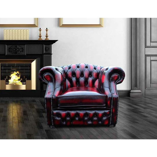 Buy Chesterfield Red Armchair|Sofa Sale uk manufacturer Designersofas4u