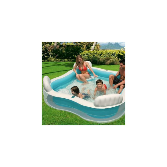 Viss - intex 4 Seater Paddling Pool Patio Adults Children Family Lounge Pool Garden
