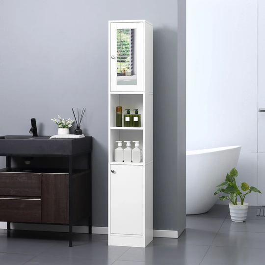 Ashaud 30Cm W x 180Cm H x 28Cm D Tall Bathroom Cabinet
