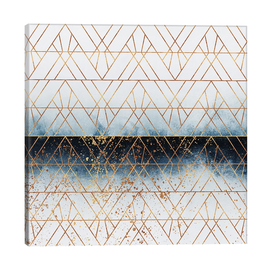 Winter Blue Geo by Elisabeth Fredriksson - Graphic Art Print on Canvas