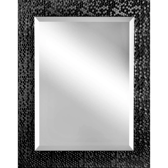 Amoret Plastic Framed Wall Mounted Full Length Mirror in Black