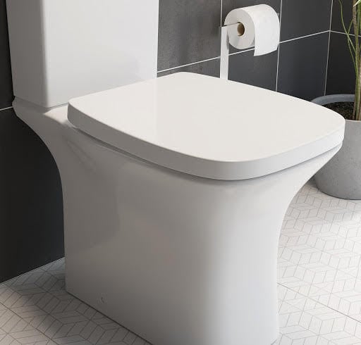Affine Bayeux Soft Close Square Toilet Seat - Top Fix White