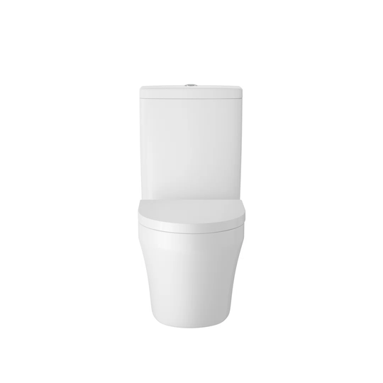Close Coupled Toilet with Button Flush and Soft Close Seat