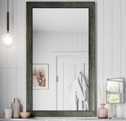 Artis Charcoal Grey 600 x 1000mm Framed Bathroom Mirror