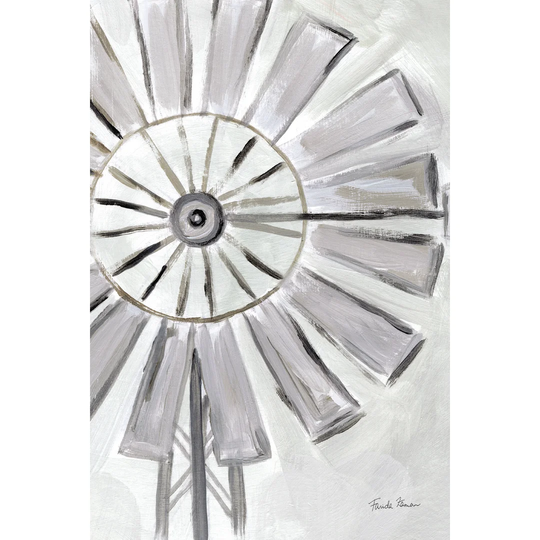 Farmhouse Windmill by Farida Zaman - Wrapped Canvas Painting